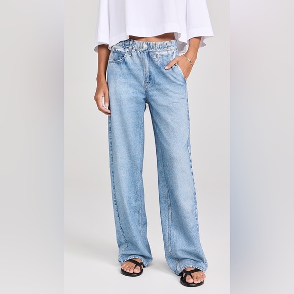 rag & bone Pants - Rag & Bone Miramar Terry Wide Leg pull on Jeans size small